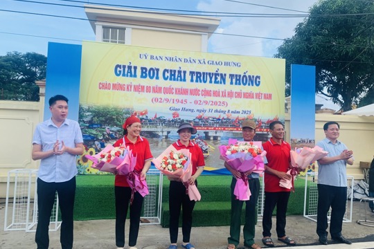 Kết quả các giải bơi chải xã Giao Hưng năm 2025 